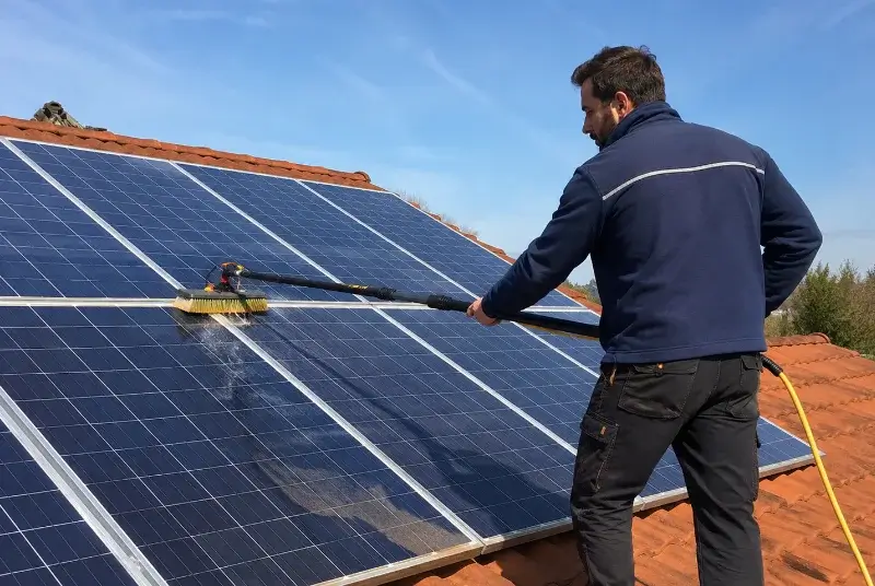 Nettoyage et entretien de panneaux solaires à Masos